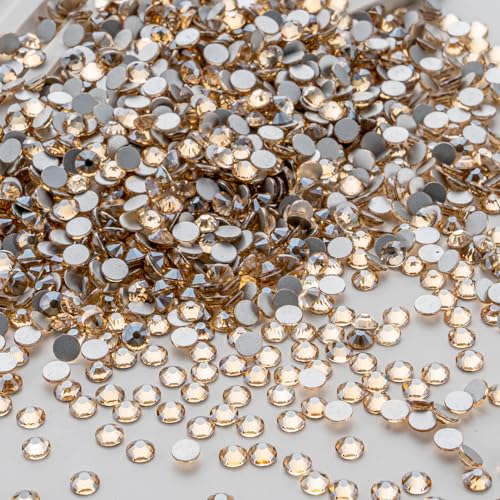 Image of Flatback Rhinestones Bulk, 14400PCS Gold Shadow Rhinestones for Clothes DIY Decoration Crafts, Gold Shadow, SS20, 4.6-4.8mm
