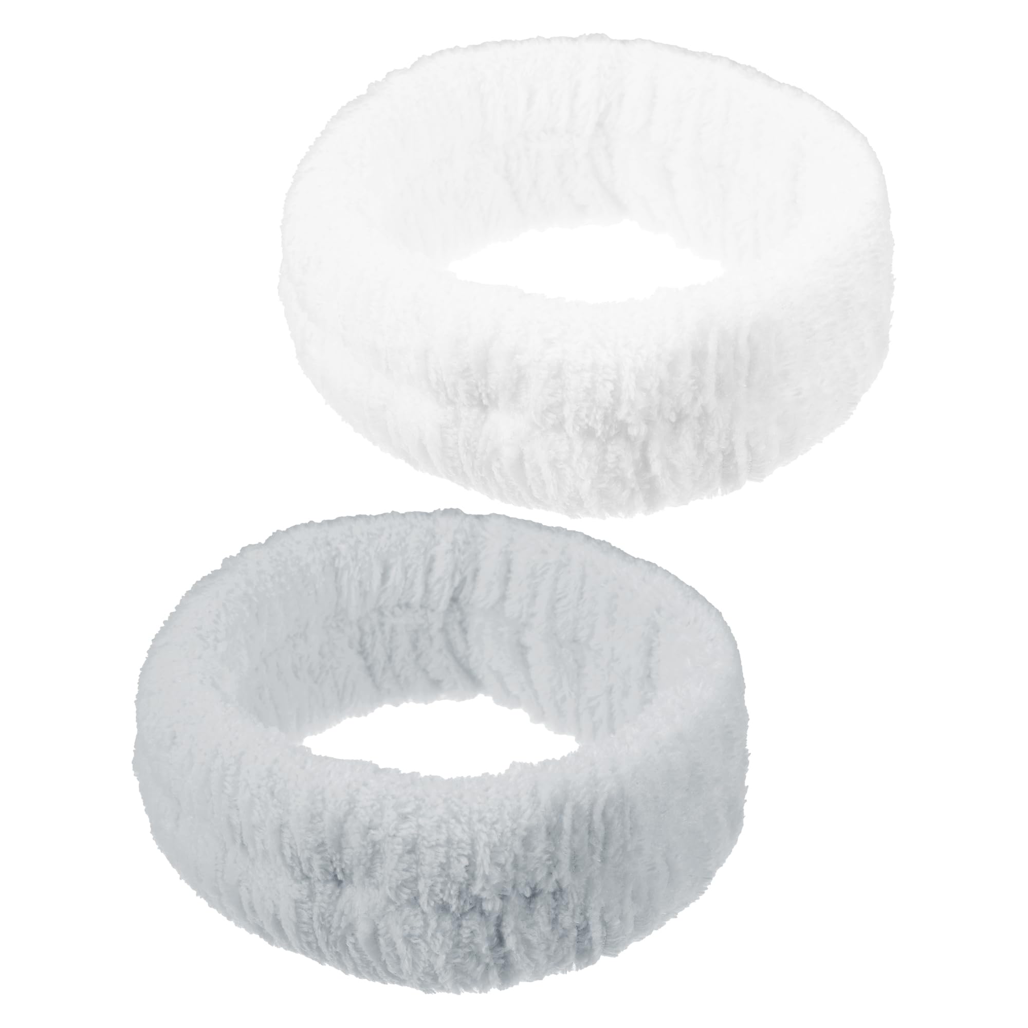 VOCOSTE 2pcs Spa Headbands, Skincare Headband for Girls Women Gray White, Gray, White, 1 count (Pack of 2)