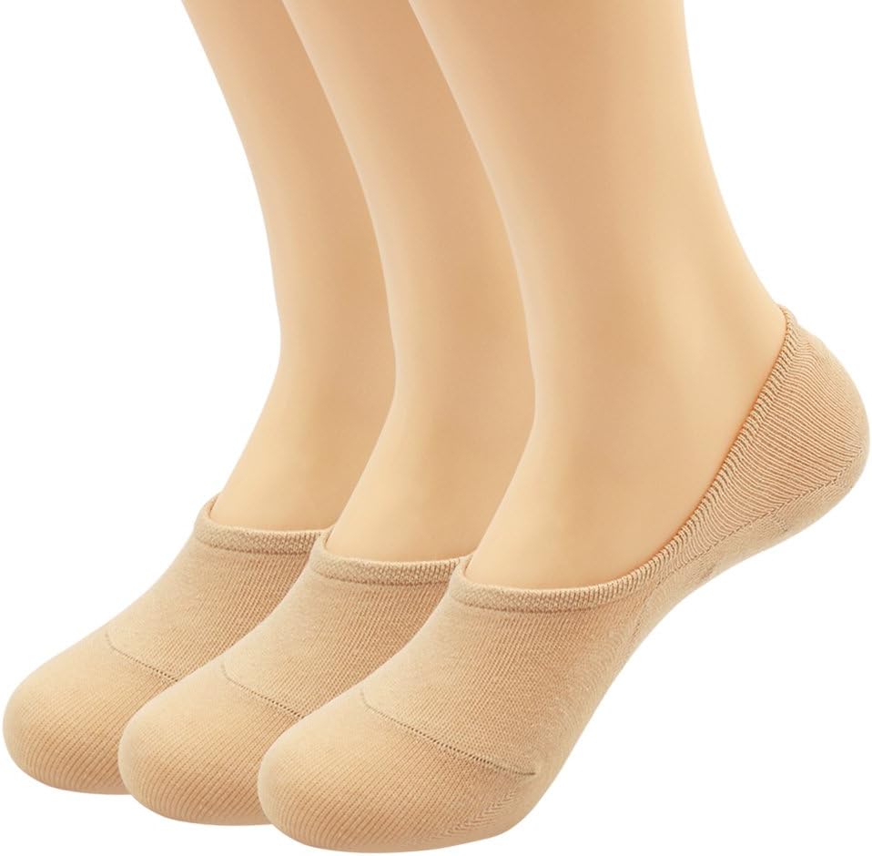 HIPPIH Women's 3-9 Pairs Casual Thin No Show Socks Non Slip Flat Boat Line