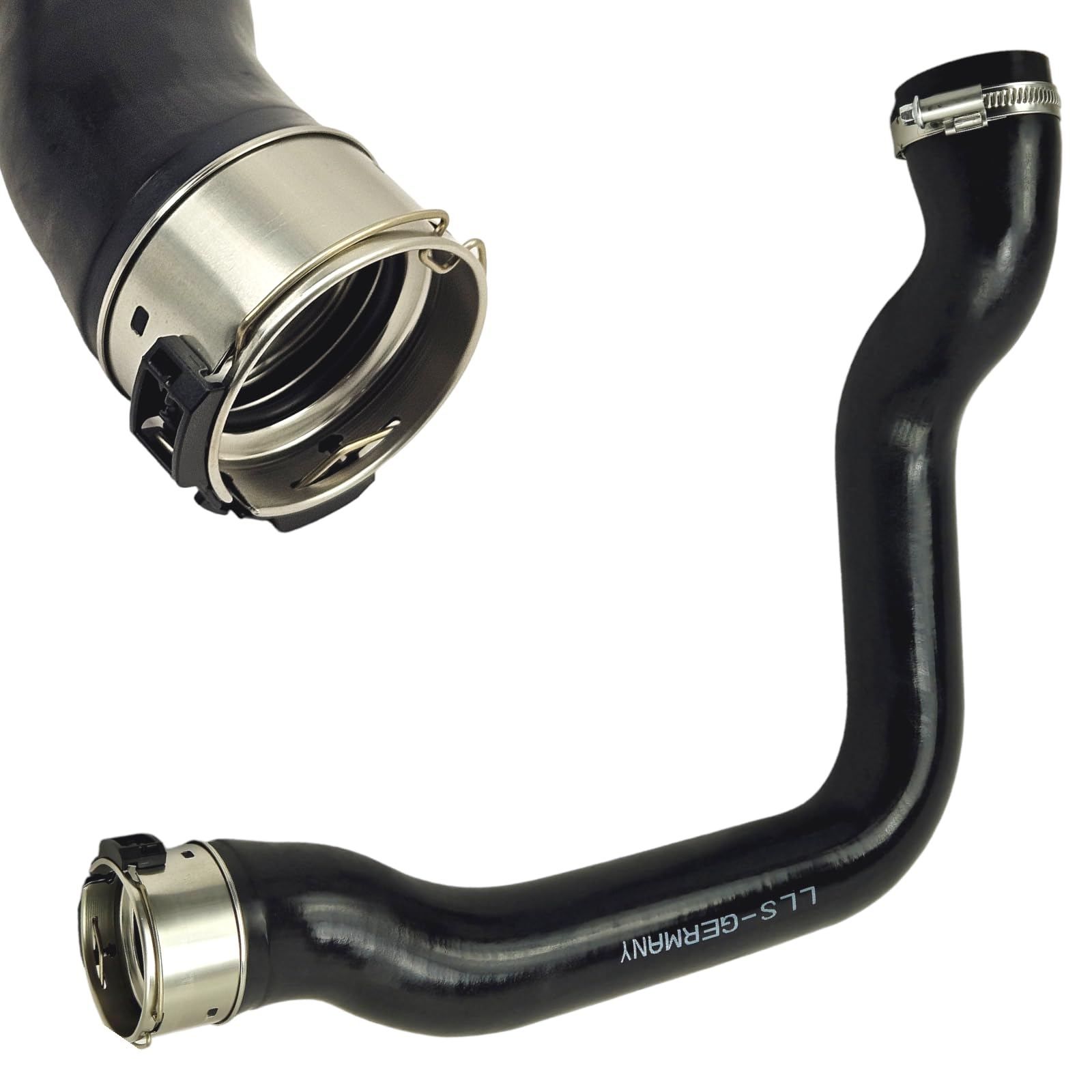 LLS-GERMANY Manguera turbo compatible con Ren ault Laguna III, 2.0 dCi (GT), 8200551943, conexión original HENN | 2.0 dCi (GT), 1995 ccm, 96-131 KW, 131-178 CV, listo para instalar, incluye junta/abrazadera, OEM 8200551943