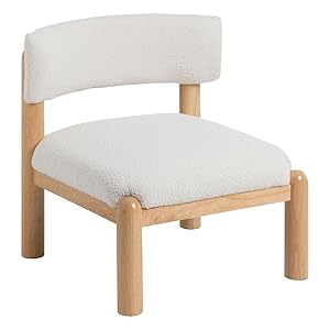 BigBuy Home Sillón Blanco Natural Poliuretano Madera de Caucho 62 x 62 x 71 cm