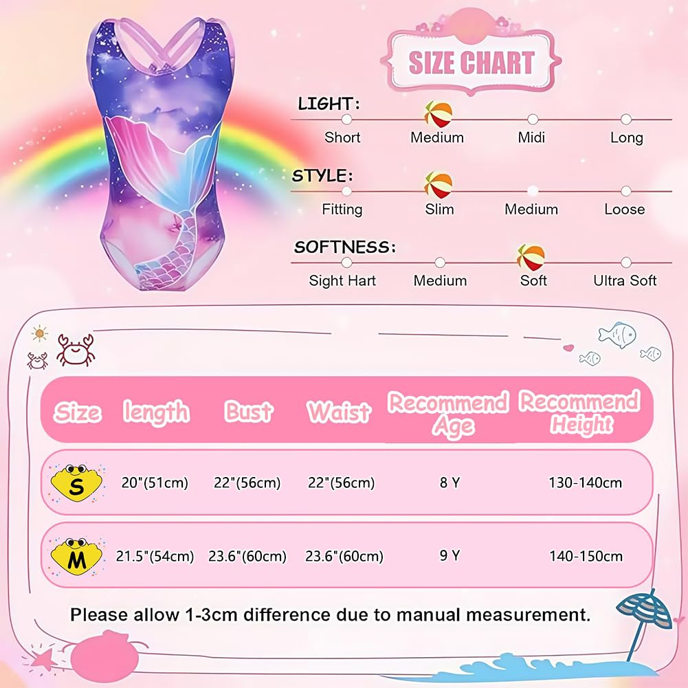 flintronic Costume da Bagno per Ragazze, Intero Bambina, Bikini da Spiaggia, Estivo Senza Manica per Estate