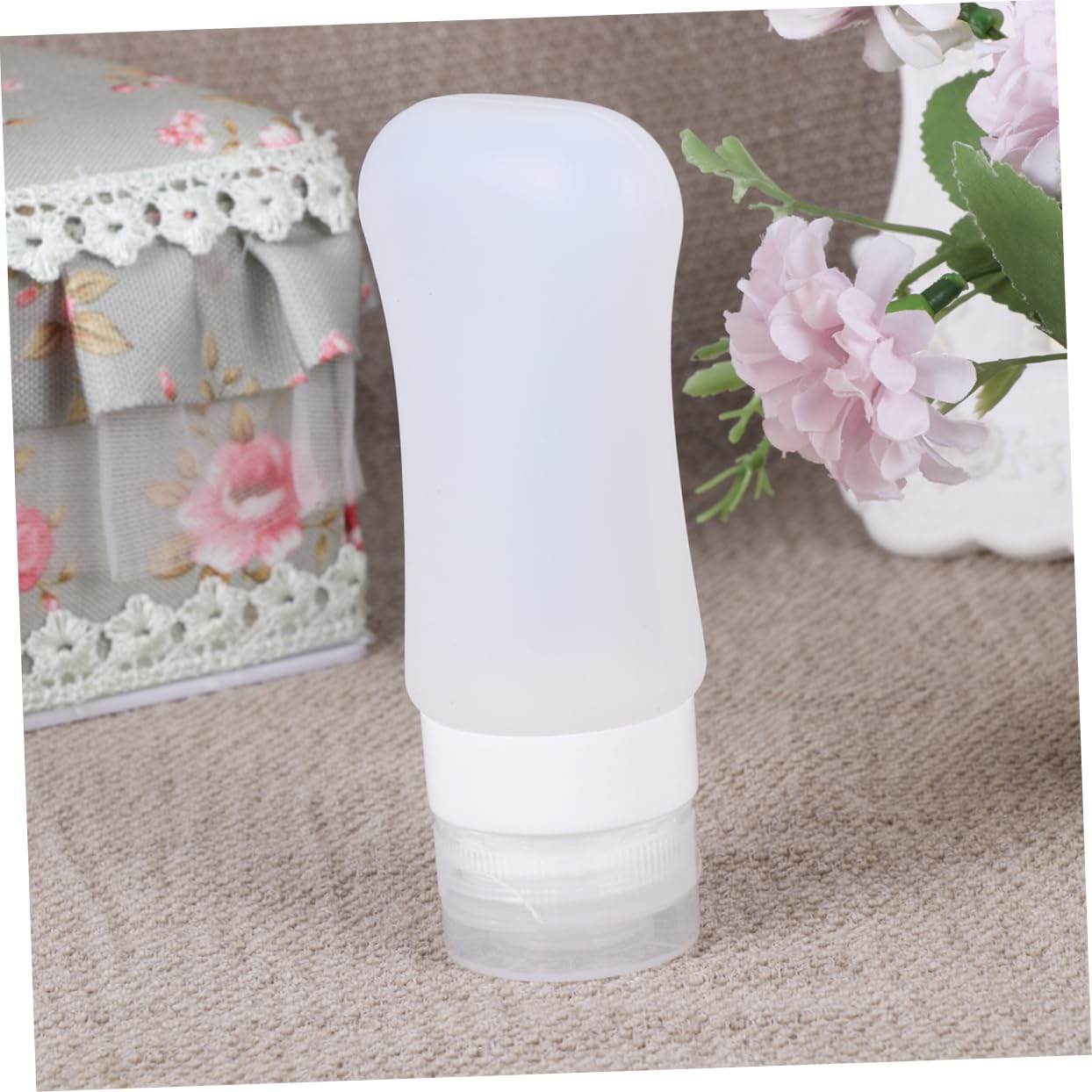 FOMIYES Set Di 3 Flaconi Per Il Trucco Da Viaggio - Dispenser in Silicone Da 60 Ml Con A Prova Di Perdite Per Lozione Shampoo E Altro (nero) 4 Pezzi*3