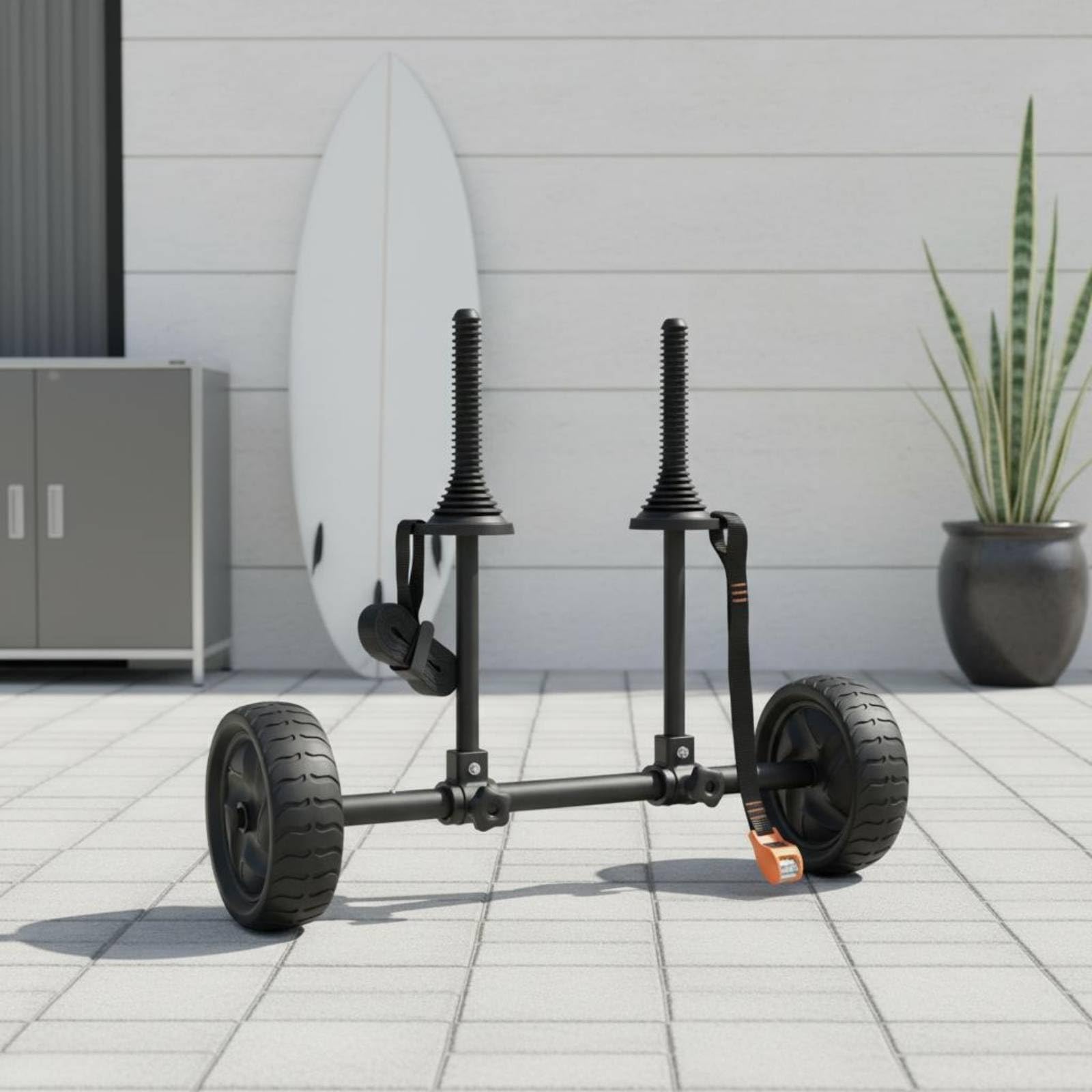 Bootswagen mit Gurtband vstellbar Kajakwagen stabil Kajakwagen mit Luftreifen für, Sport, Strand