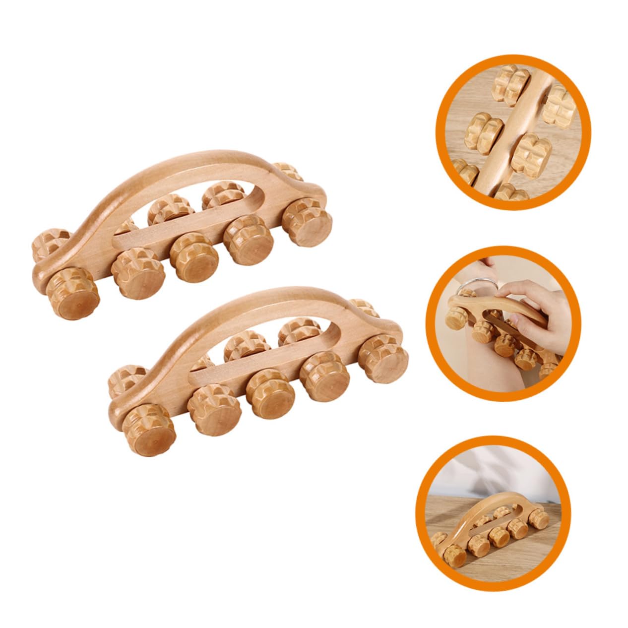 Ipetboom 8pezzi Massaggiatore Per Braccia e Schiena Strumento Stretching Per Resistente