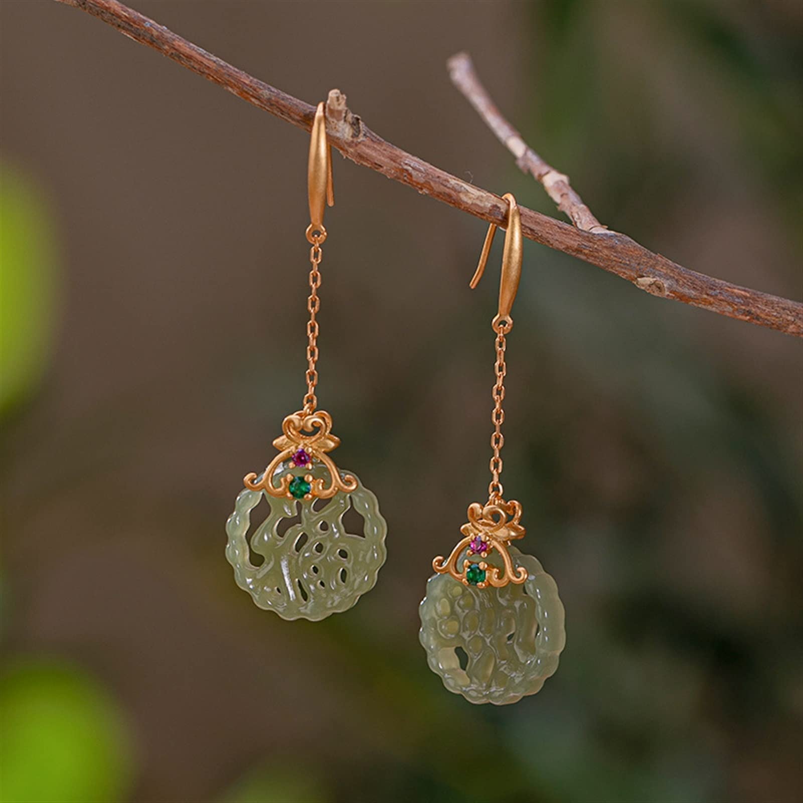 Pendientes de plata S925 chapados en oro, pendientes huecos para mujer, pendientes redondos para novia, joyería
