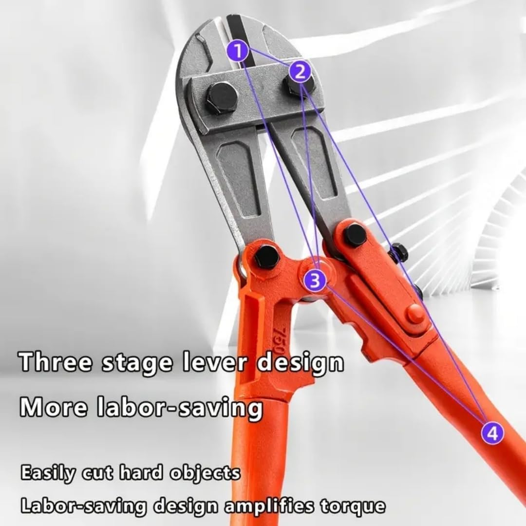 14" Small Bolt Cutters, Heavy Duty Wire Cutters, Mini Pliers (Cutting Fence Steel Wire Small Chain Screws Rivet), with Soft Grip, Metal Cutter Handle Leverage Principle, More Effortless Use (2)