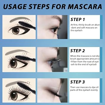 2 Pack 2 in 1 QIC 5x Longer Washable Black Mascara