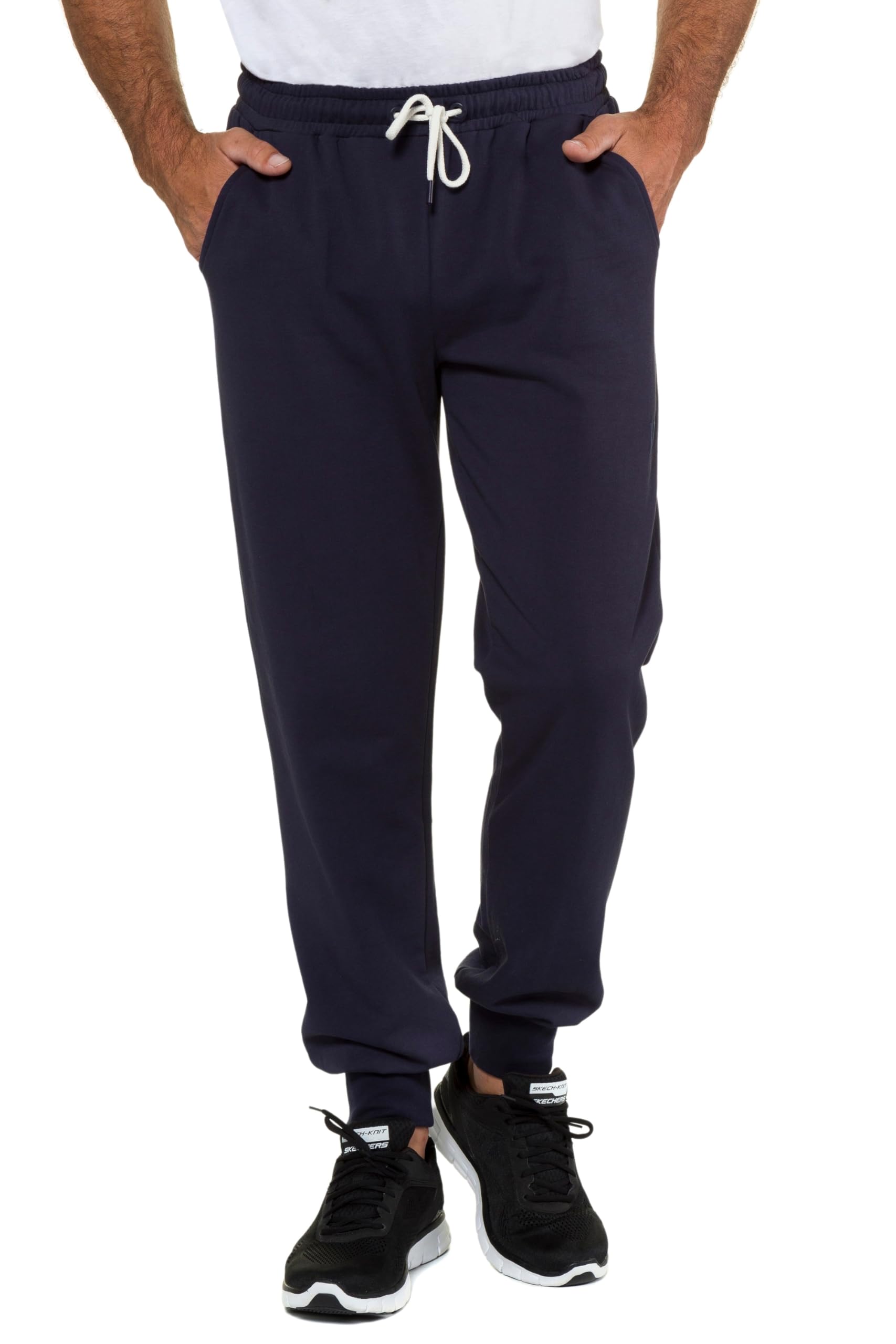 JP 1880 Men's Big & Tall Drawstring Waist Sweatpants Navy XXXX-Large 714277 76-4XL