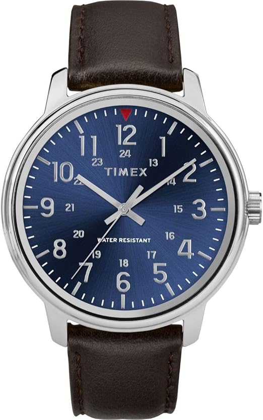 Amazon.com: Timex Men's Year-Round Quartz Watch with Leather Strap, Brown,  20 (Model: TW2R85400) : Clothing, Shoes \u0026 Jewelry