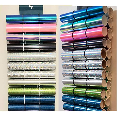 Vinyl Roll Holder,Also for Diamond Painting, Stabilizer and Craft Storage,Teal, Holds 22 Rolls