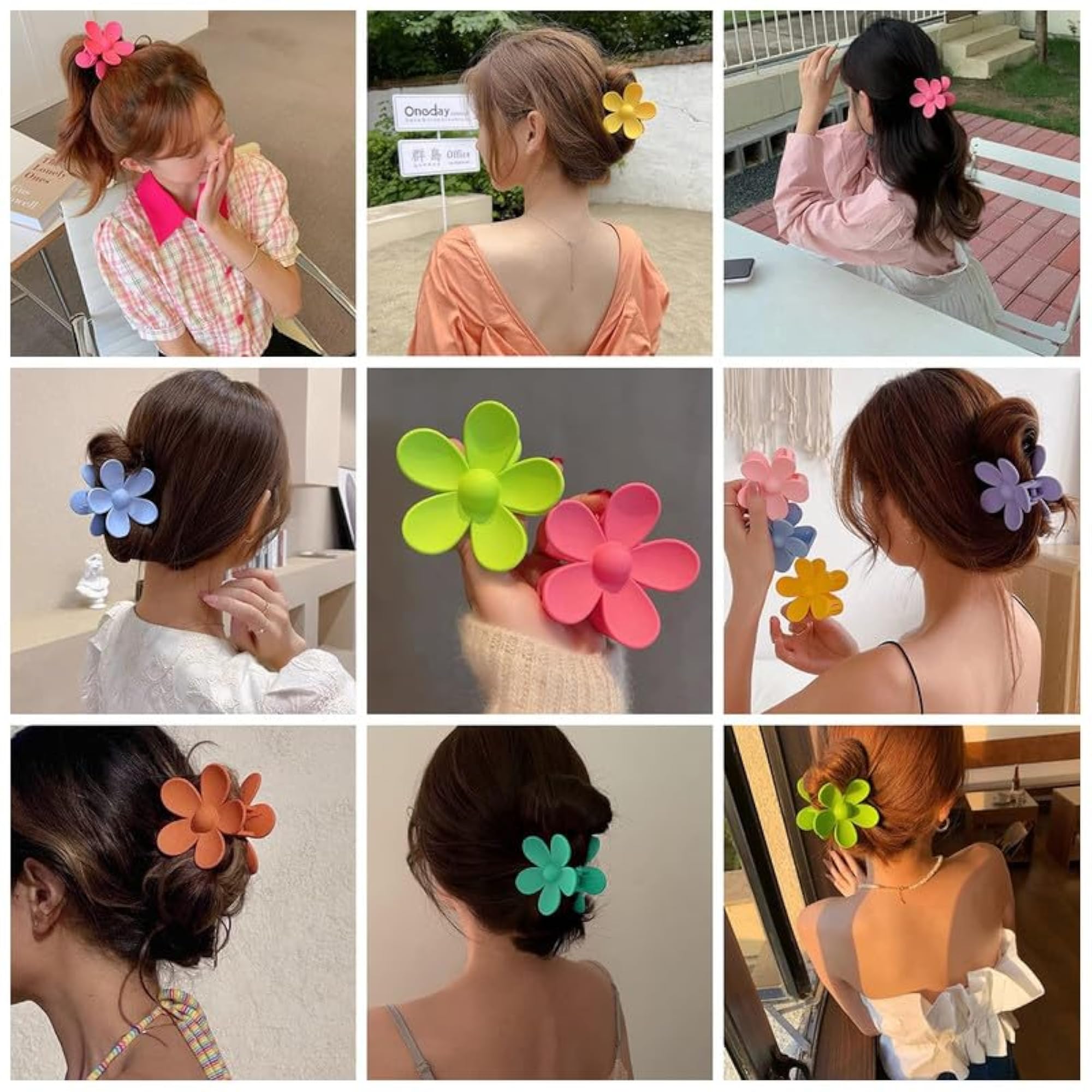 6 PCS Cute Claw Clips for Women, Strong Hold