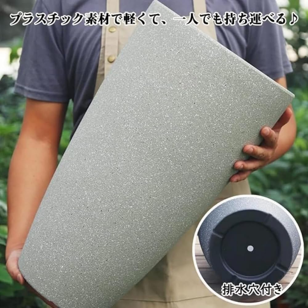 植木鉢 セメント プランター 受け皿なし 排水穴付き 9号鉢 現代風 室内