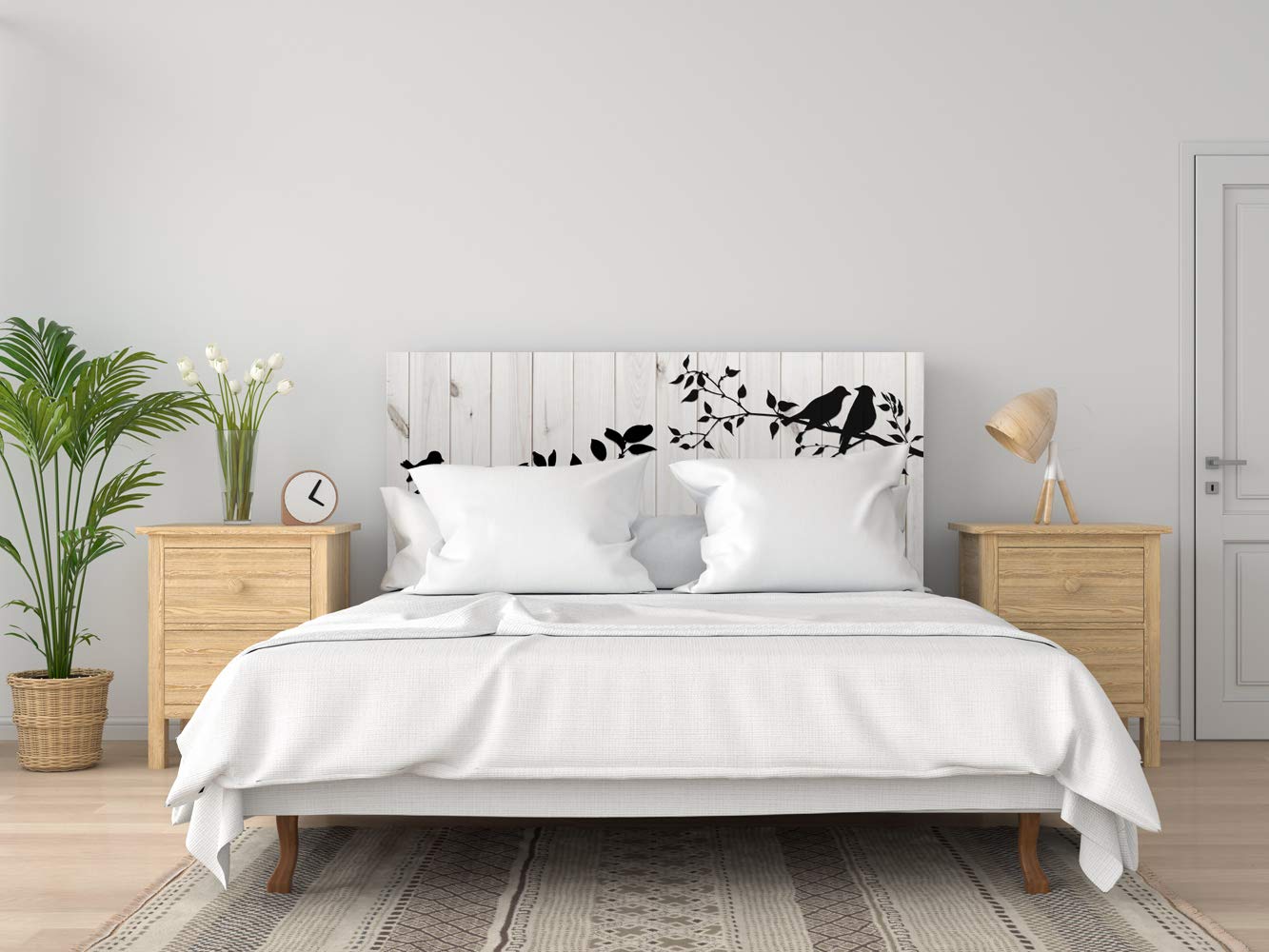 Oedim Cabecero Cama Cartón Ecólogico Nido de Abeja Pájaros en Rama 150x60cm | Disponible en Varias Medidas | Cabecero Ligero, Elegante, Resistente y Económico