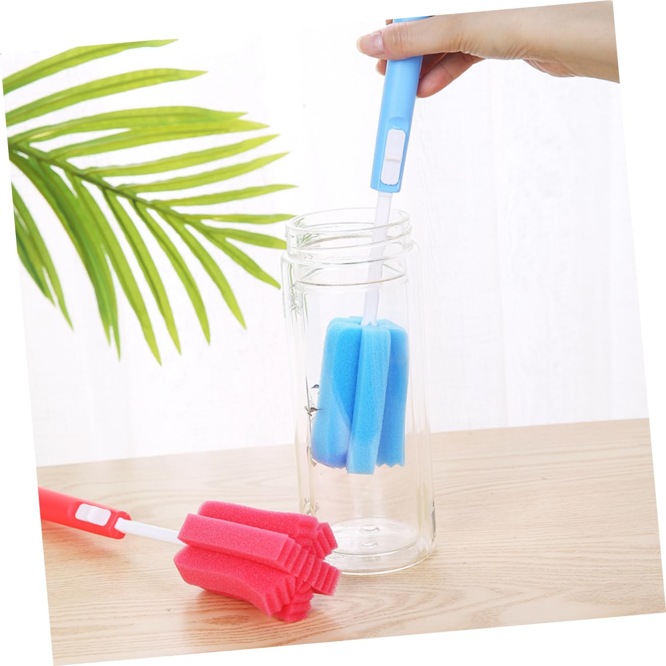 Didiseaon 3pcs Bottle Brush Water Brush Water Bottle Cleaner Household Cleaning Sponge Material Cup Scrubber Brush Bottle Cleaner Bottle Cleaning Sponge Household Cleaner Cup Brush