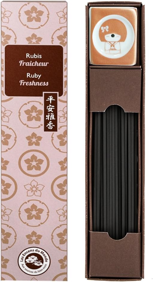 Aromandise Incense Karin Ruby, Plant Extracts, 1.8 x 4.2 x 19 cm Grey