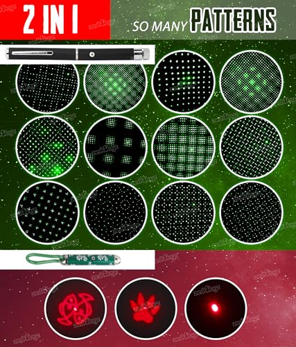 Image of Zest 4 Toyz Laser Light Presentation Pointer Dual Long-Range 5000m Beam Handheld Laser Suitable for Camping Pet Toy Disco Light Adjustable Heads with Carrying Case Battery Powered for Kids and Adults