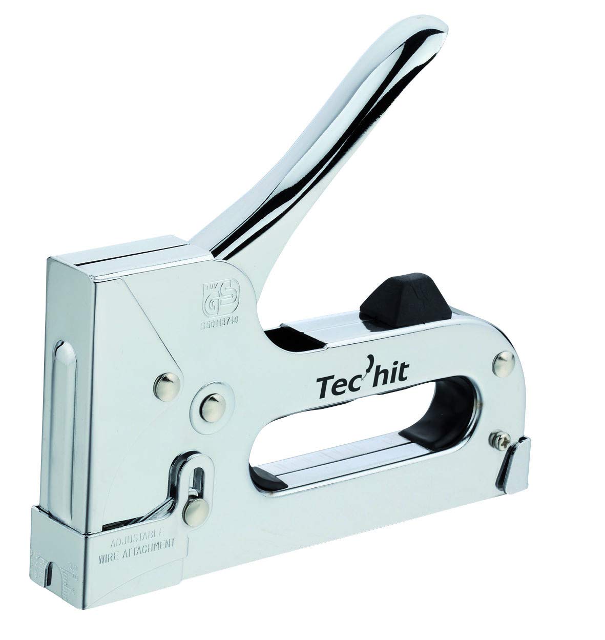 Tec Hit 170050, agrafeuse professionnelle, manuelle, chrome, 400 agrafes