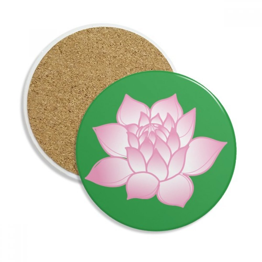 Coaster en céramique fleur de lotus rose dessous de verre absorbant floral