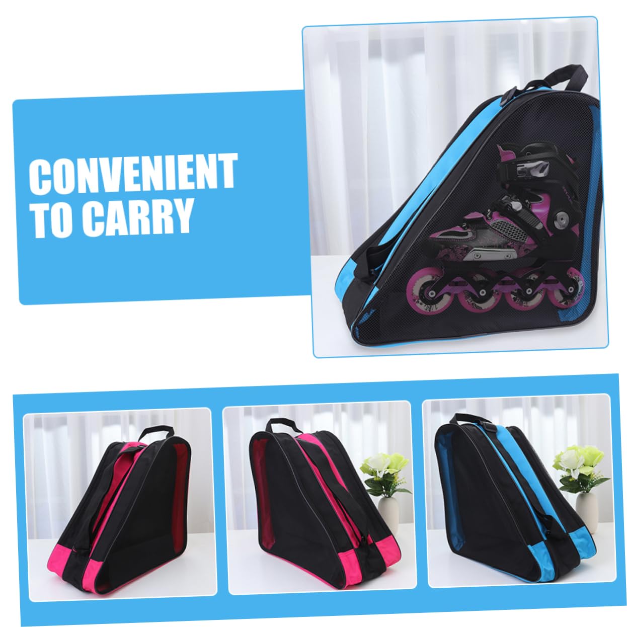 balacoo Accessories Ice Skates Bag Skating Shoe Container Roller Skate Bag for Boys and Girls Oxford Material