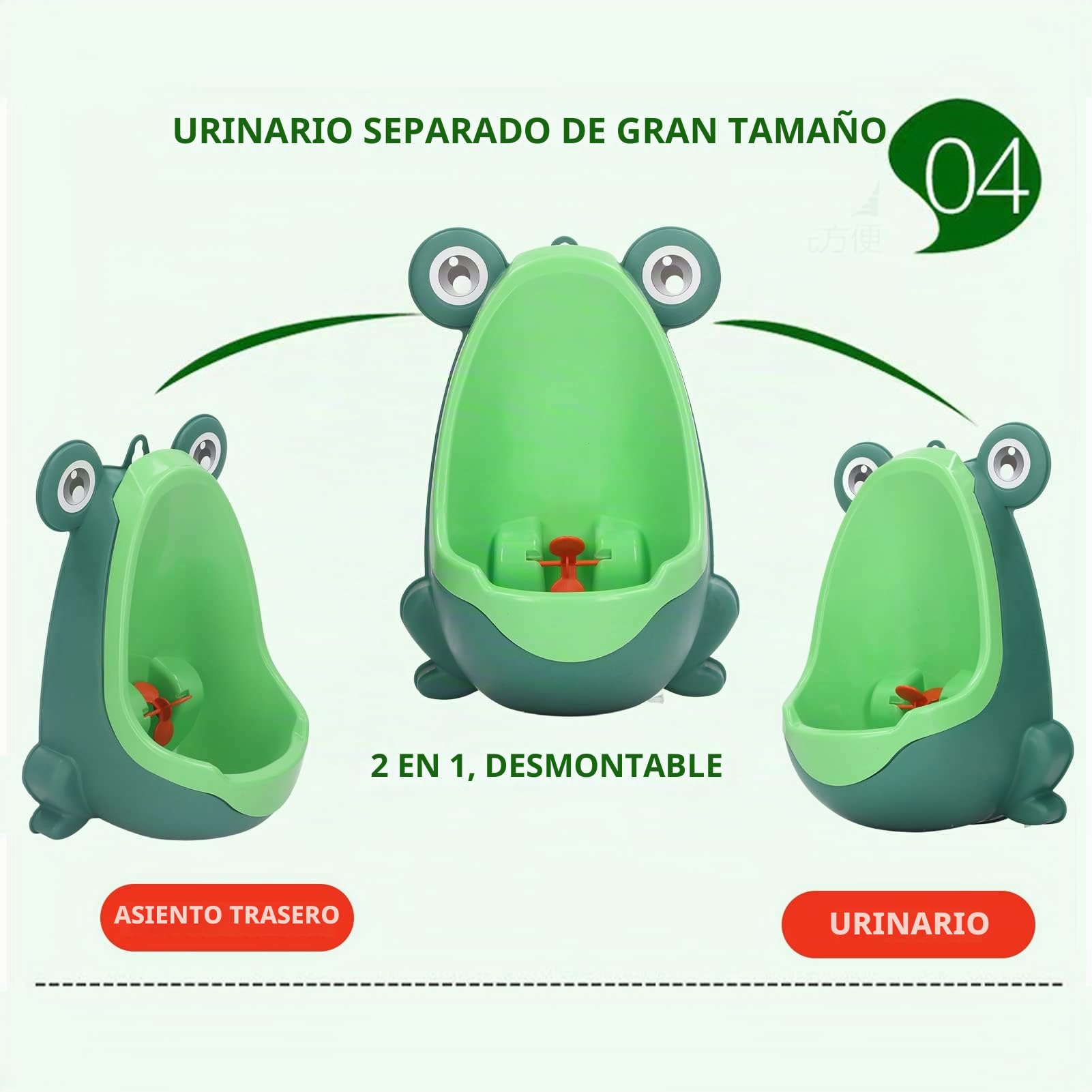 Orinal para niños Divertido Orientación Plástico Montado en la Pared Entrenamiento Orinal para Niños