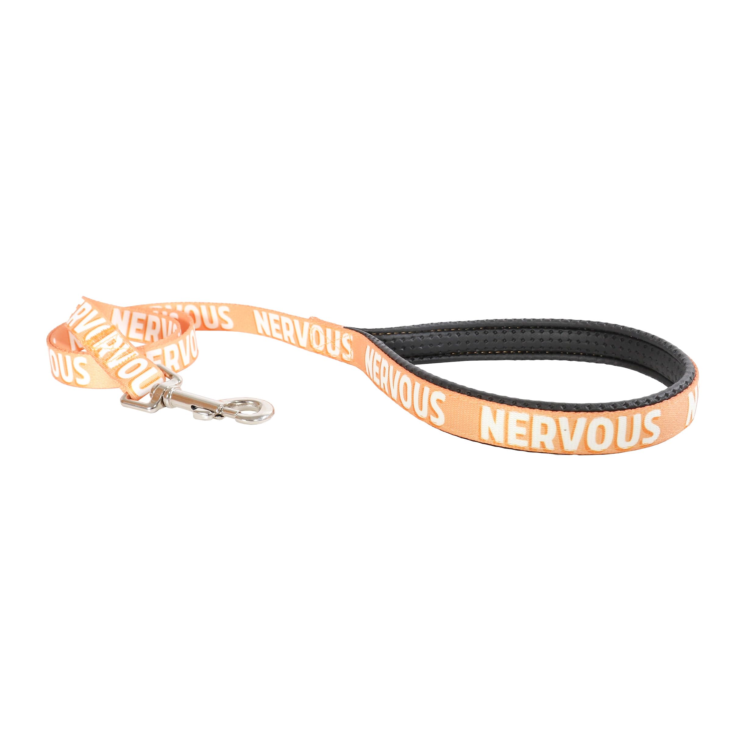 Rosewood "Nervous" Alert Dog Lead – Pet Leash for Small, Medium, Large Dogs – Awareness Warning Lead with Metal Hardware – Orange, 102cm