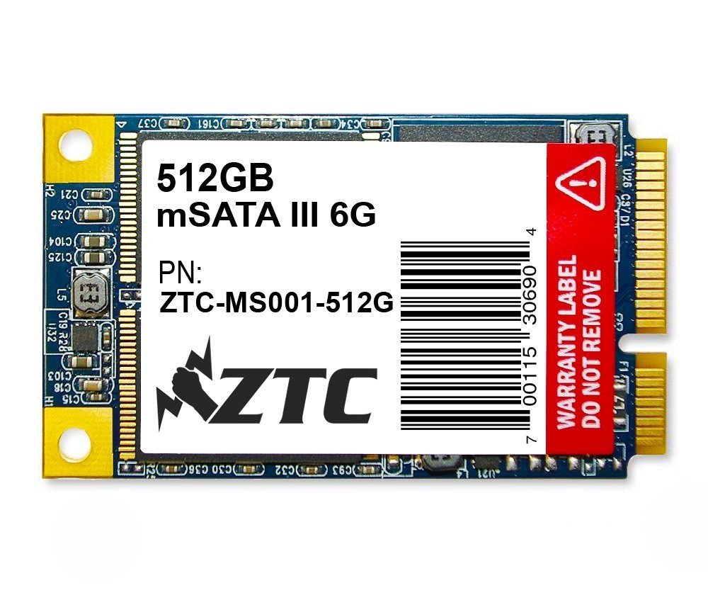 ZTC 512GB Bulwark V2 mSATA 6G 50mm Enhanced SSD Solid State Drive Model ZTC-MS001-512G