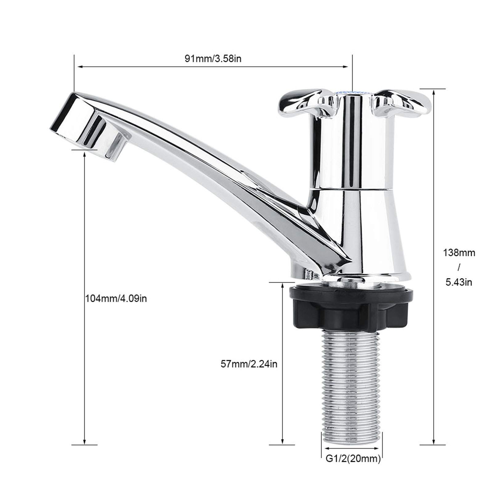 Waterdrop Drinking Water Faucet ABS Plastic Single Cold Faucet Water Tap Bathroom Basin Kitchen Sink Accessories Water Dispenser — view 6