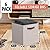 Ornavo Home 11 x 11 Storage Cube Bins, Foldable Collapsible Fabric Storage Bins Box Linen Shelf Basket Cube Organizer for Closet with Leather Handles, 6 Pack, Beige
