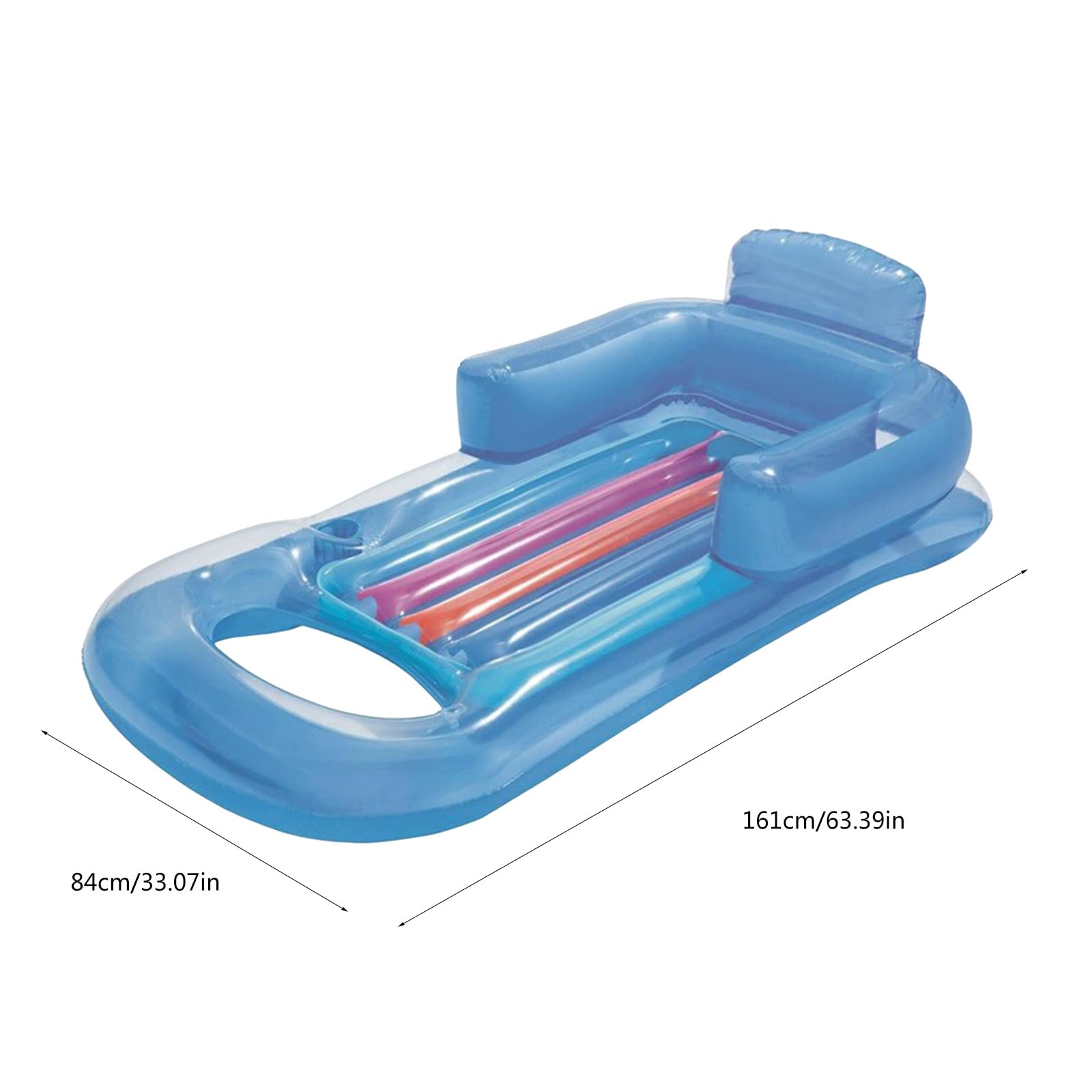 Hamac gonflable pour piscine, chaises longues avec porte-gobelet, appuie-têtes et dossier, matelas pneumatique