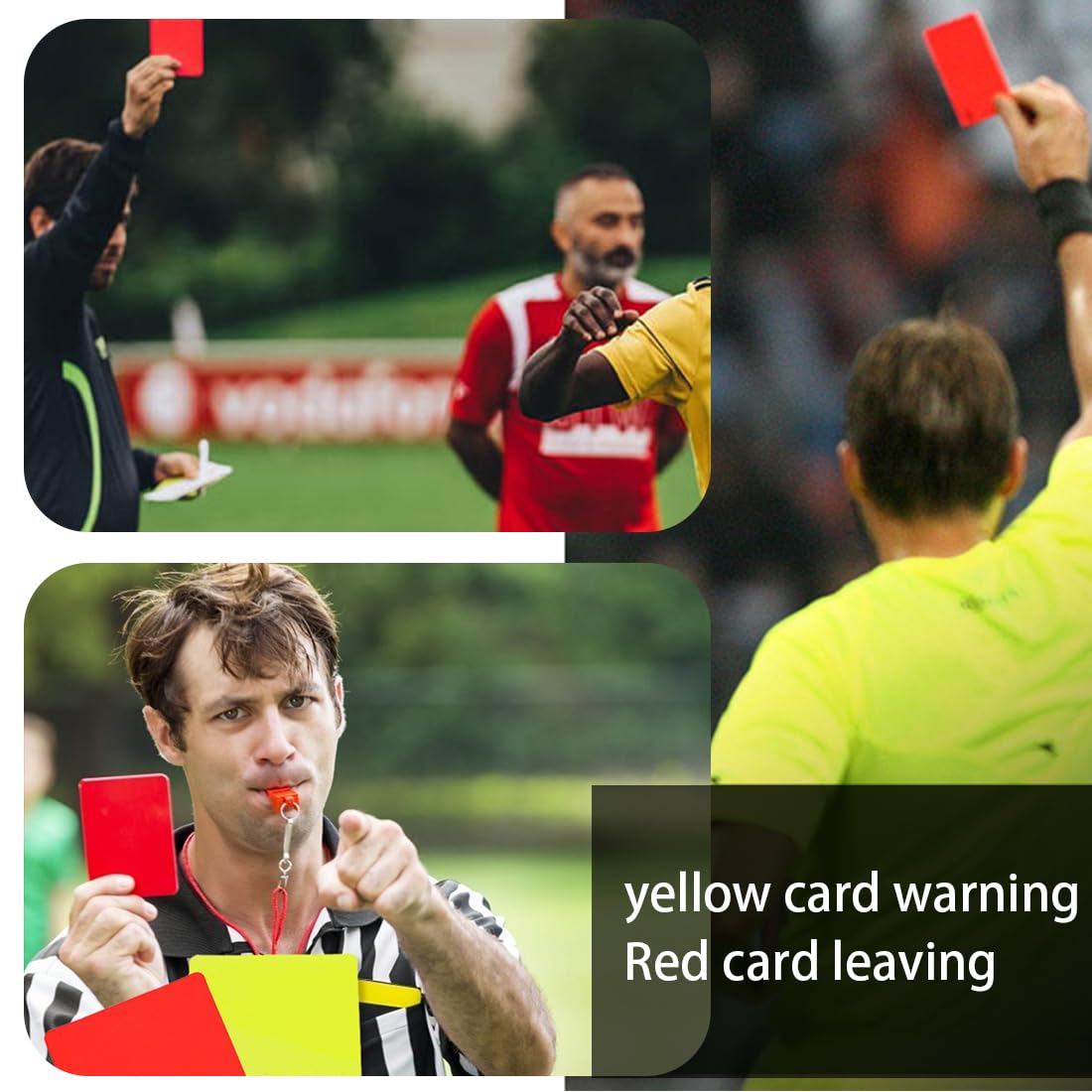 Arbitro di Calcio Cartellini Rossi e Gialli, Cartellini Arbitro Calcio Kit, Cartellini Rossi e Gialli, Carte da Arbitro di Calcio con Matite per Gioco Calcio Scuola Sport