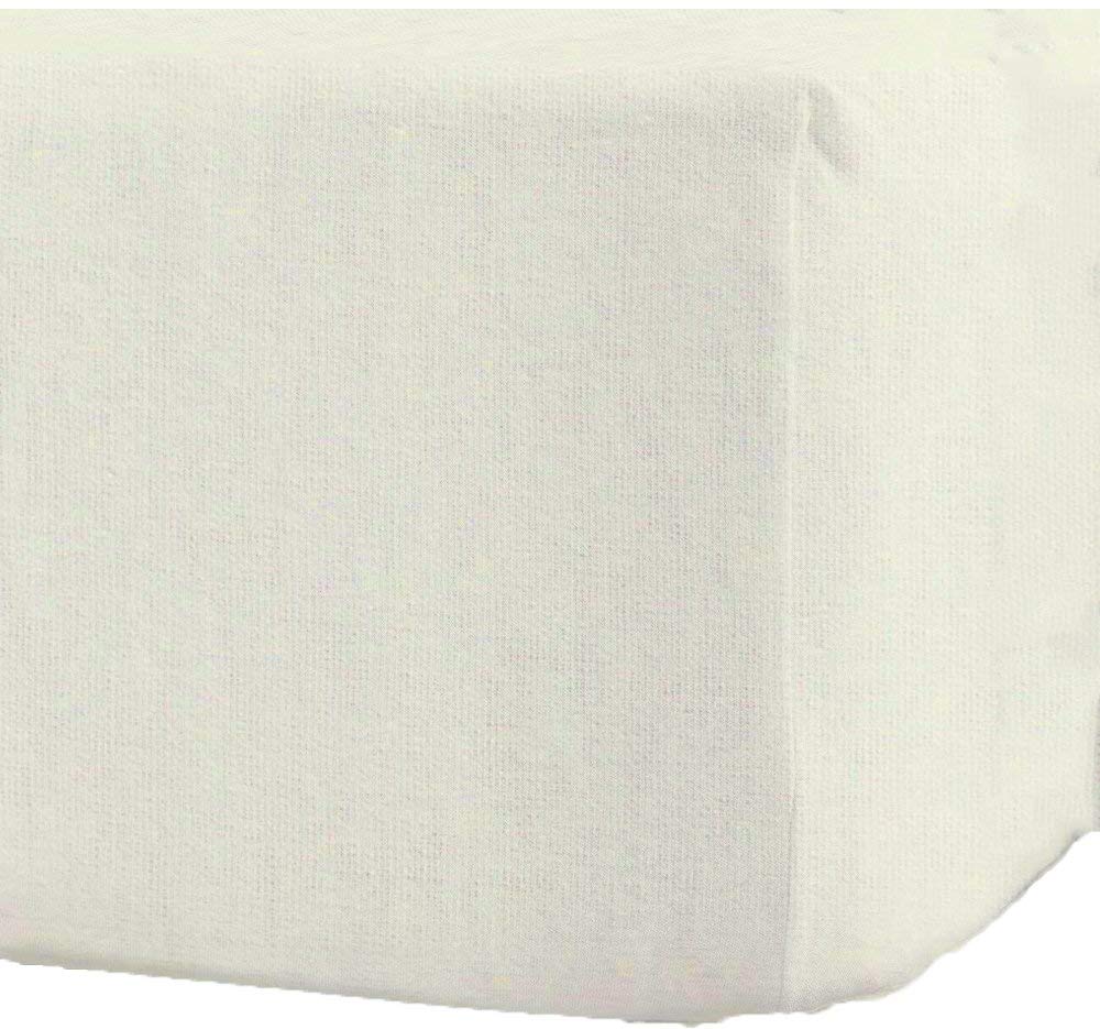 Amigozone Cream 100% Brushed Cotton Thermal Flannelette Fitted Sheet, King Fitted Sheet