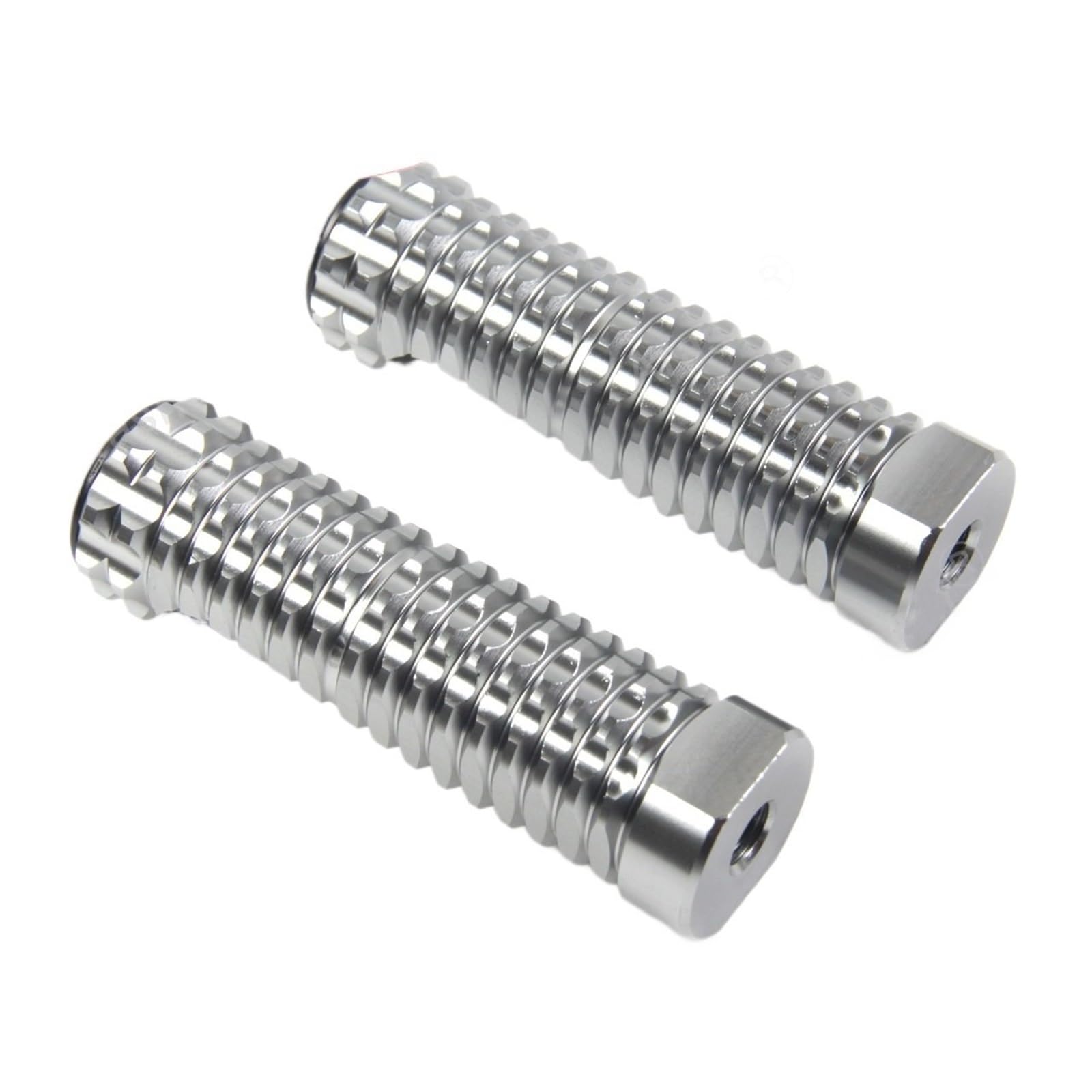 Stopki kierowcy motocykl Podnóżek V2.0 Regulowany podnóżek CNC Część zamienna do motocykla Kołki antypoślizgowe Stop aluminium(Grey 1PCS)