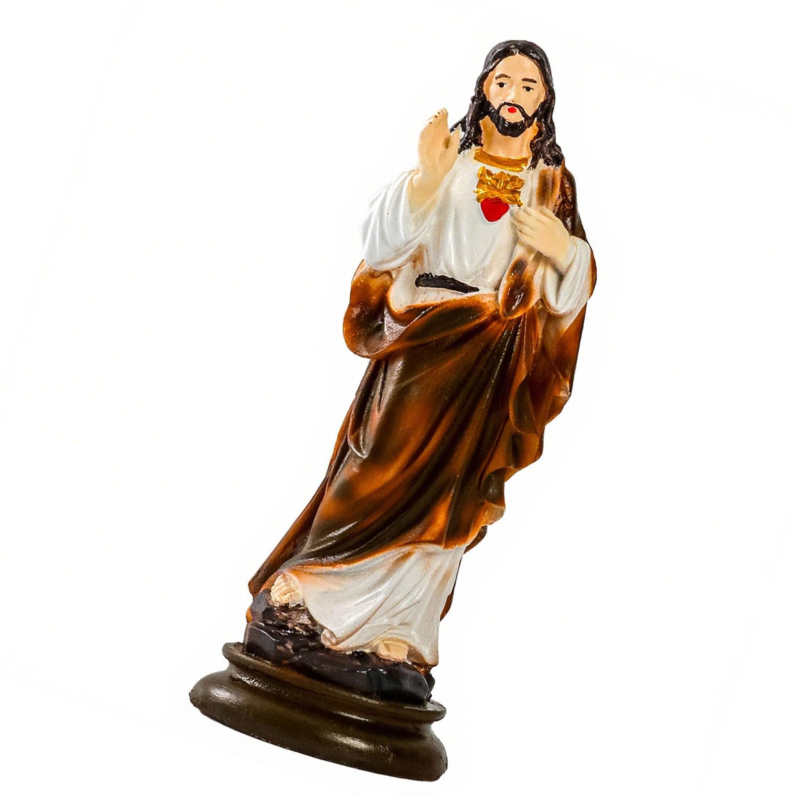 Qusinfc Statue Resin Craftsmanship Catholic Statue Sculpture Collectible Spiritual Decoration Resin Sculpture