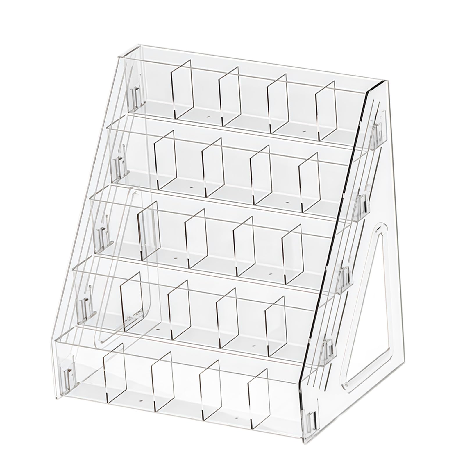 Hsioluted A Stackable Card Display Stand Multi-Tiered Crylic Card Stand For Graded Sports Trading Cards Nd Retail Store Display
