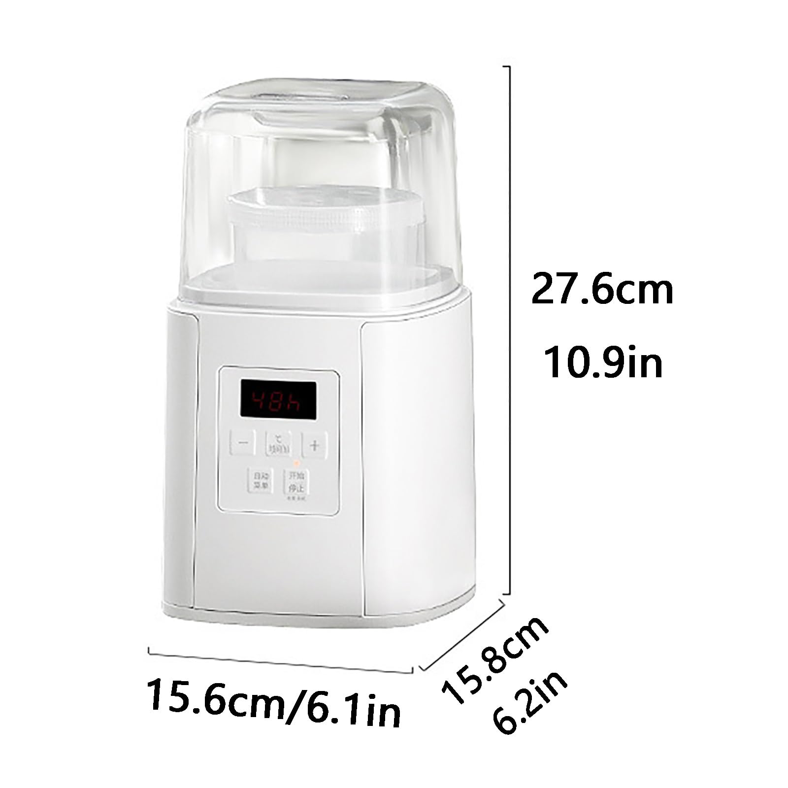Máquina para Hacer Yogur, Yogurtera Automática con Recipiente de 900 Ml, Temperatura y Tiempo Ajustables, Ideal para Natto, Kimchi y Vino de Arroz