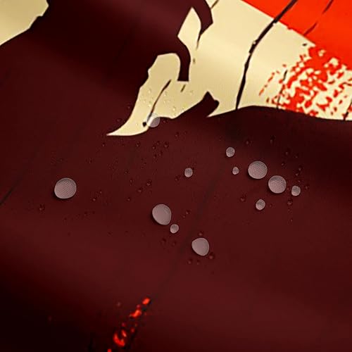 Miniatura 4 de Erosebridal Rodeo - Cortina de ducha occidental para niños y niñas, juego de cortina de ducha con puesta de sol rojo, vaquera, ganado, toro, granja,