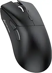 Mouse Gamer ATTACK SHARK R1 Branco Sem Fio 18000 DPI Sensor PAW3311 RGB Recarregável – Alta Precisão e Design Ergonômico (Preto)