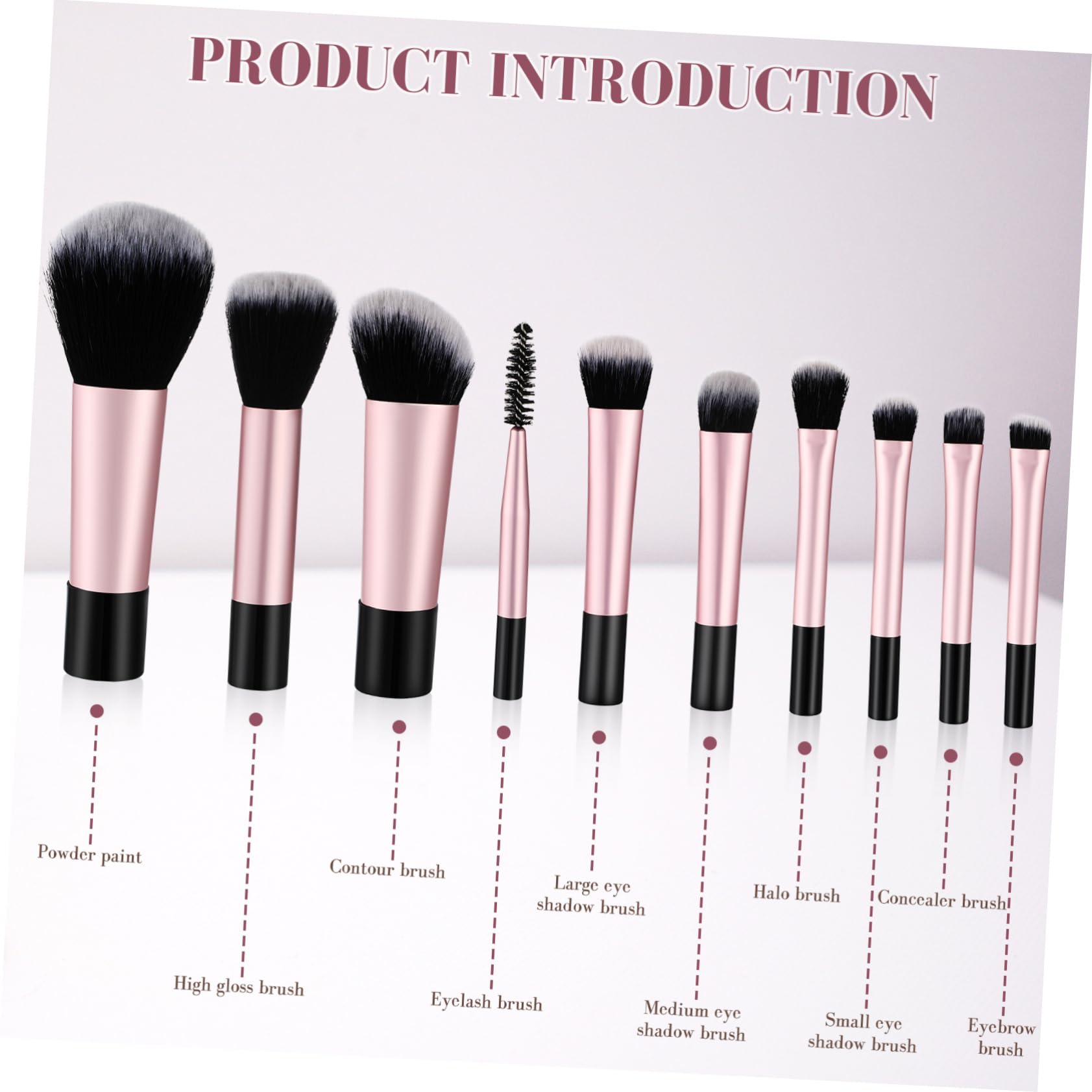 FRCOLOR 40 Uds Mini Juego De Brochas De Maquillaje Mini Brochas De Maquillaje Pequeñas Brochas De Maquillaje Brochas De Maquillaje De Viaje Artículos Esenciales De Viaje Mini Brochas De