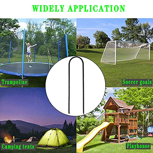 Image of 10 Inch Trampoline Wind U Stakes Solid Metal Ground Anchors(24)