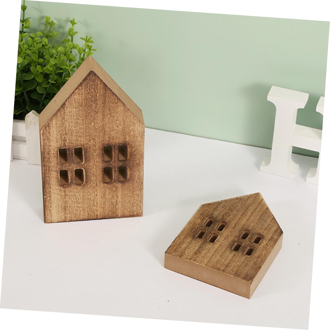 Sosoport 2pezzi Casa Artificiale in Miniatura Decorazione per Mini Case in Decorazioni per Case da Scrivania Oggetti per Micro Paesaggi Casa Decorativa per e Librerie