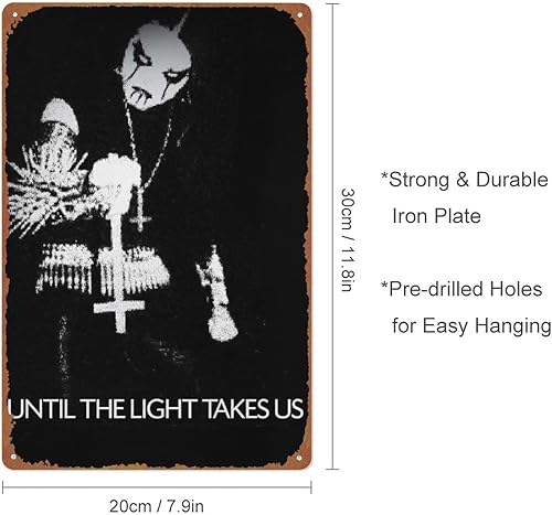 Miniatura 2 de Cartel de metal con texto en inglés "Until the Light Takes Us" (Until the Light Takes Us) de la película, cartel retro de 8 x 12 pulgadas