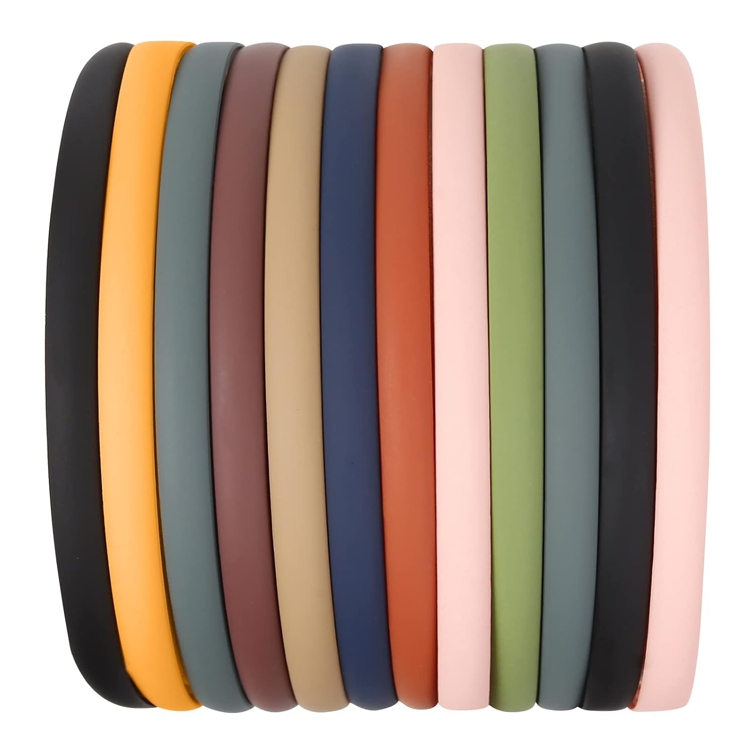 WOVOWOVO Braided Thin Zig Zag Headbands for Women, 12 Packs Plastic Zigzag Hair Bands with Long Teeth for Girls Teens, Non Slip Fashion Hair Comb Head Bands Hair Accessories