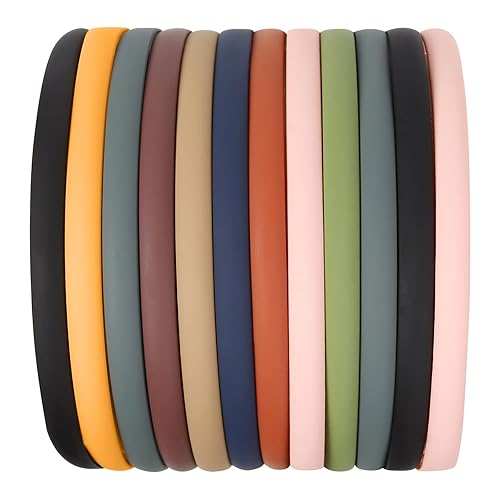 Miniatura 8 de WOVOWOVO Diademas finas de 0.276in para mujer, 12 diademas de plástico con bandas para la cabeza de los dientes, accesorios para el cabello para