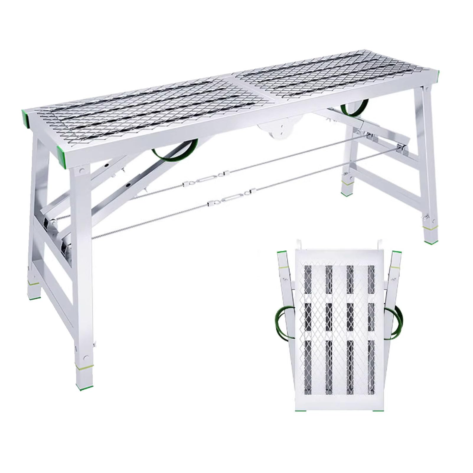 Adjustable Height 5 Gear Step Ladders Portable Folding Scaffolding for Home Engineering Work Multipurpose Work Platform Scaffold for Washing Vehicles and Maintenance 140c