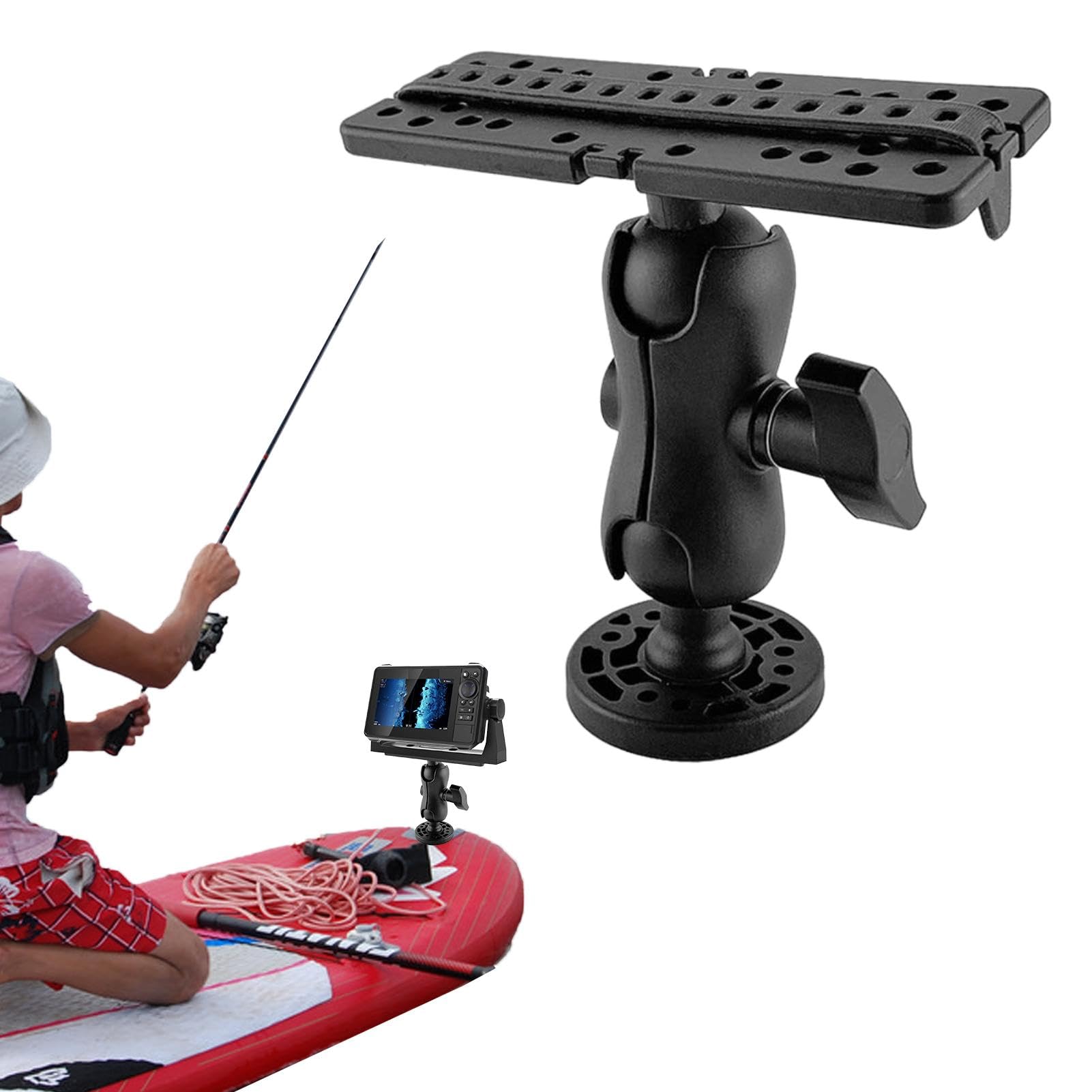 Support Pour Détecteur De Poissons - Rotation 360° - Montage Sur Boule - Compatible Avec La Plupart Des Modèles - Pour Bateau, Kayak, Pêche