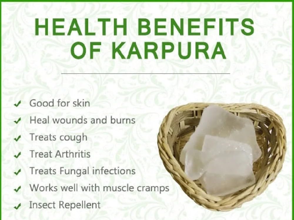 Bhimseni(Original) Camphor 100gm | Pacha Karpooram | Purifying & Pleasant Fragrance for Pooja, Hawan, Air Freshener | baras Kapur Use for Camphor Diffuser Electric 2