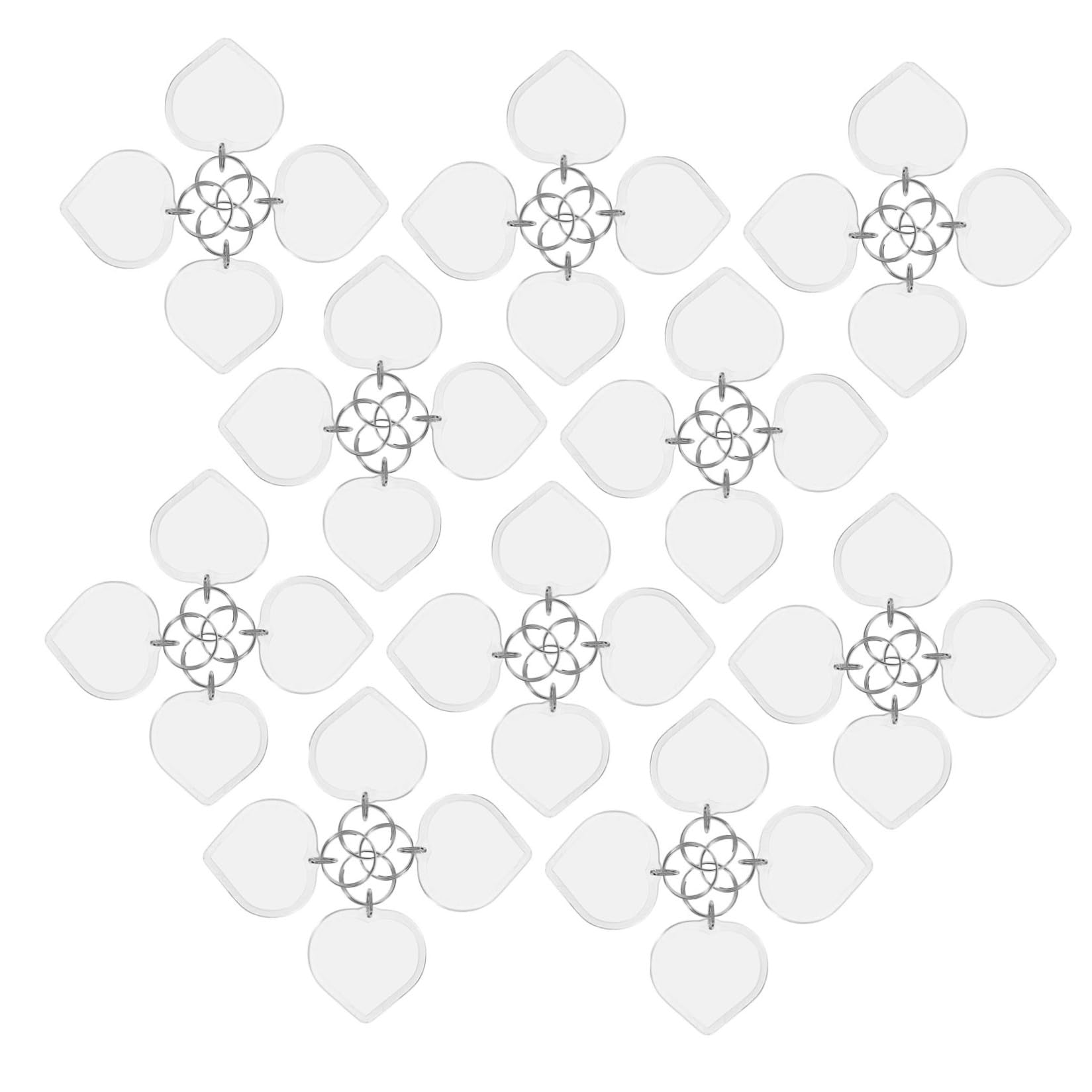 Housoutil Portachiavi 100 Pezzi a Forma di Cuore in Acrilico per DIY con Design Sobrio e Foto Personalizzabile per