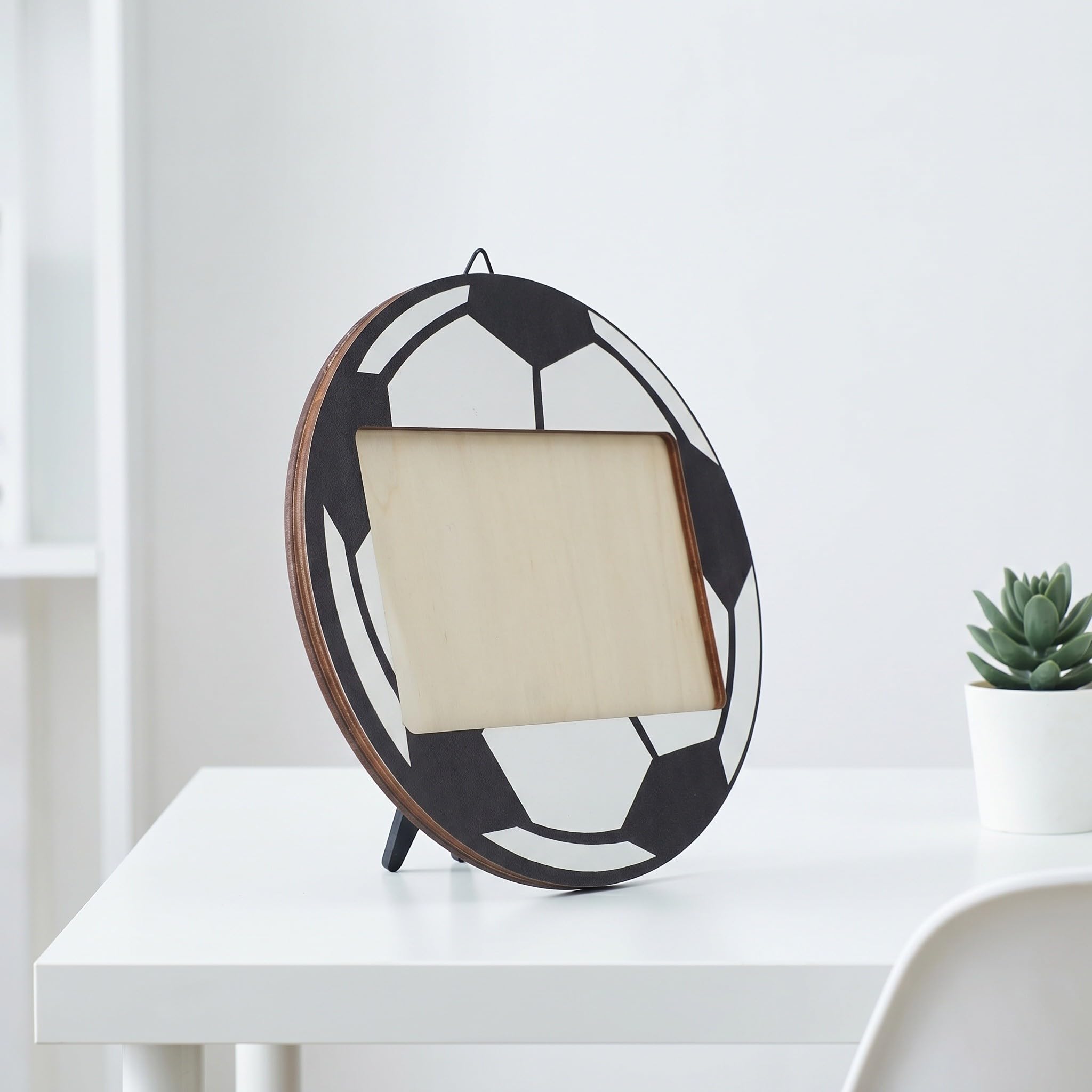 minkissy 6 Pezzi Cornice Resistente in Nero da Tavolo e Legno Foto Design per Rustico Sportivo Facile da Pulire, per Decorazioni Casa e Tavoli da Pranzo di Appassionati di Calcio