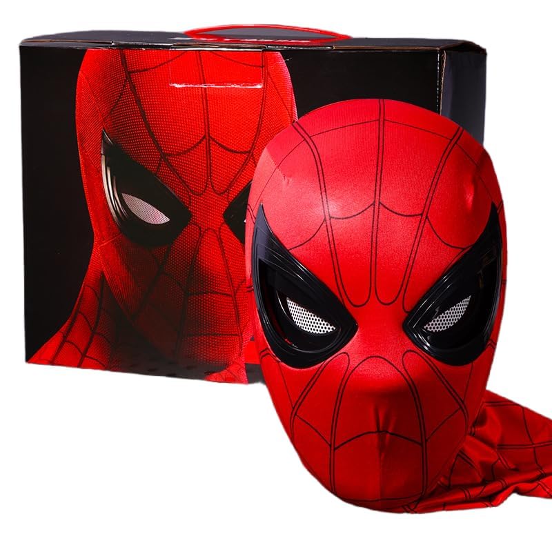 Lámparas De Pared, Toy AULOOS Spider Hero - Máscara de superhéroe de araña, control de parpadeo mecánico, máscara de superhéroe realista